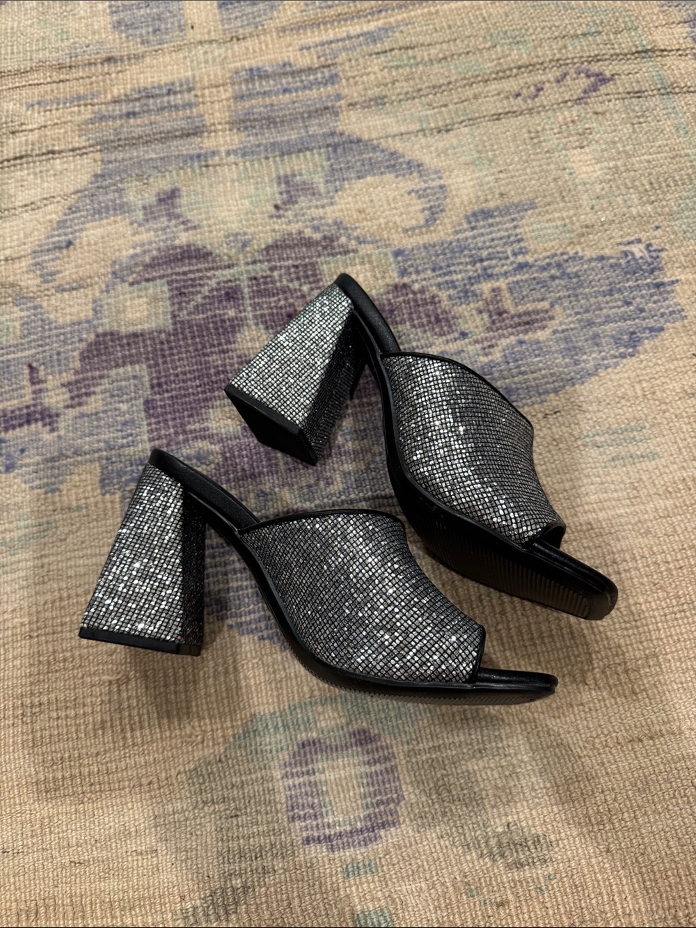 Sparkly Chunky Heels